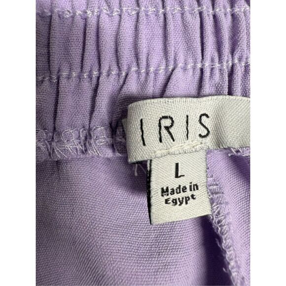 Iris Women’s Lavender Shorts Elastic Back Pockets Size L See Description - Picture 6 of 9